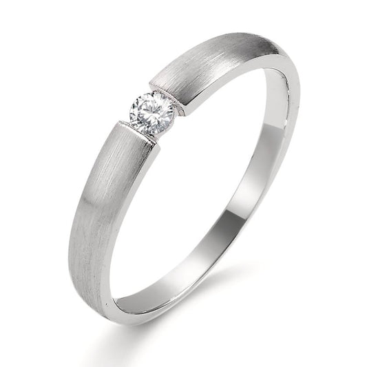 pierścionek zaręczynowy złoto białe 750/18 K Diament 0.06 ct, w-si