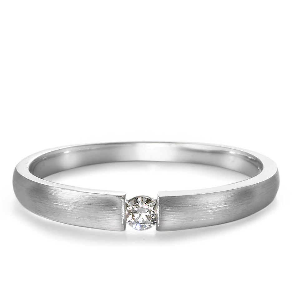 pierścionek zaręczynowy złoto białe 750/18 K Diament 0.06 ct, w-si