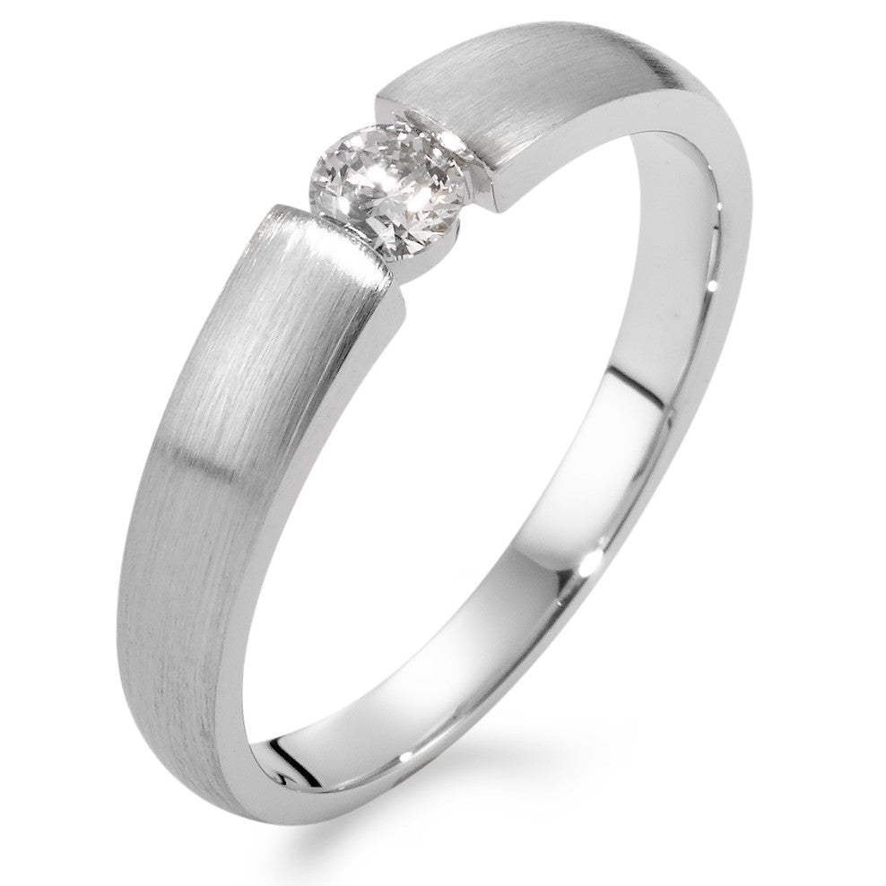 pierścionek zaręczynowy złoto białe 750/18 K Diament 0.20 ct, w-si