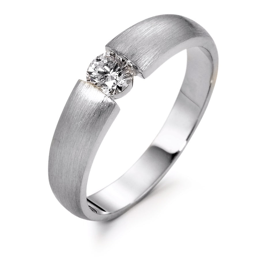 pierścionek zaręczynowy złoto białe 750/18 K Diament 0.30 ct, w-si