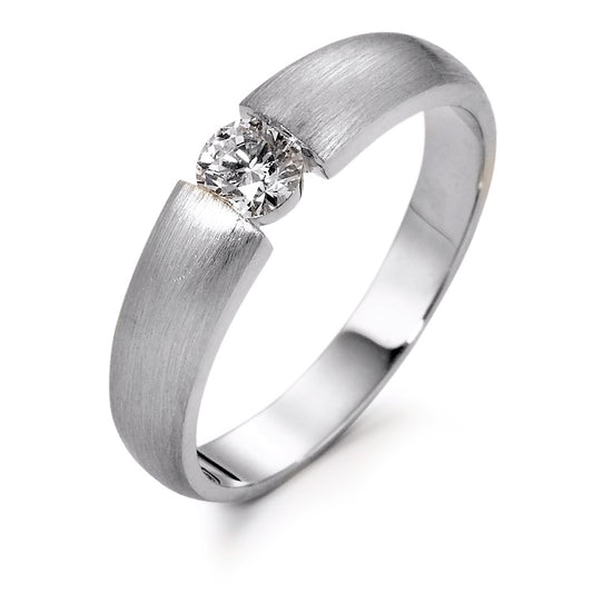pierścionek zaręczynowy złoto białe 750/18 K Diament 0.30 ct, w-si