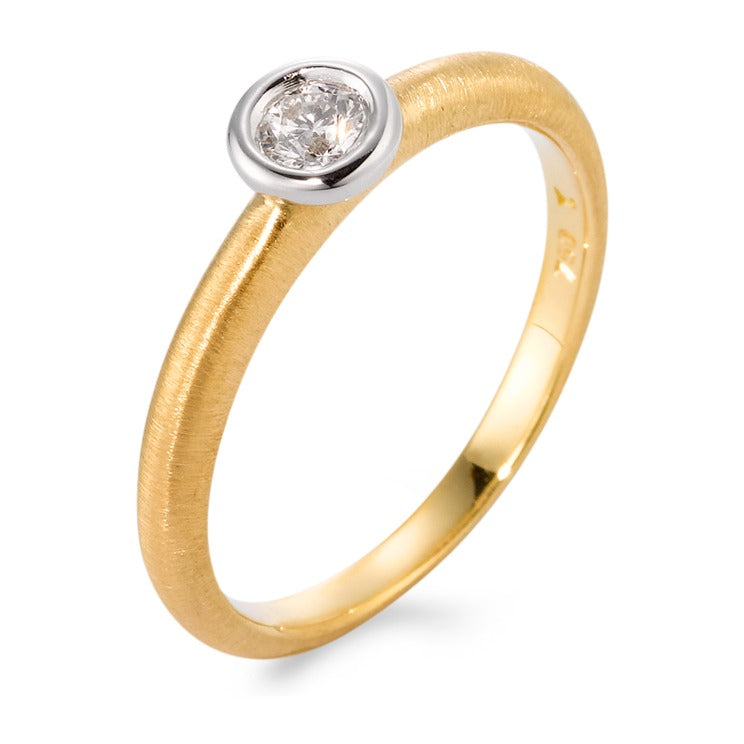 pierścionek zaręczynowy złoto żółte 750/18 K, złoto białe 750/18 K Diament 0.23 ct, w-si