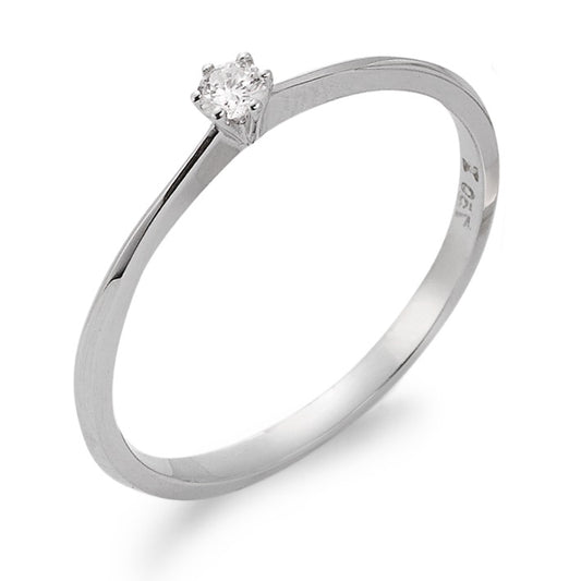 pierścionek zaręczynowy złoto białe 750/18 K Diament 0.05 ct, w-si