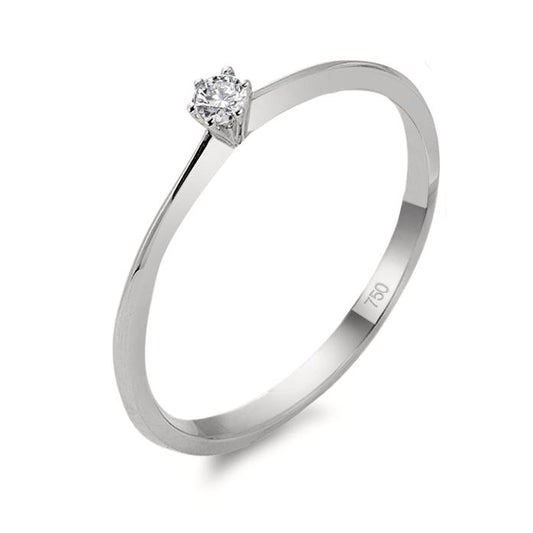 pierścionek zaręczynowy złoto białe 750/18 K Diament 0.06 ct, w-si