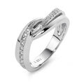 pierścionek złoto białe 750/18 K Diament 0.28 ct, 24 kamienie, w-si