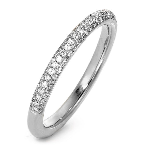 pierścionek złoto białe 750/18 K Diament 0.23 ct, 84 kamienie, w-si