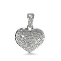 wisiorek złoto białe 750/18 K Diament 0.42 ct, 54 kamienie, w-si Serce