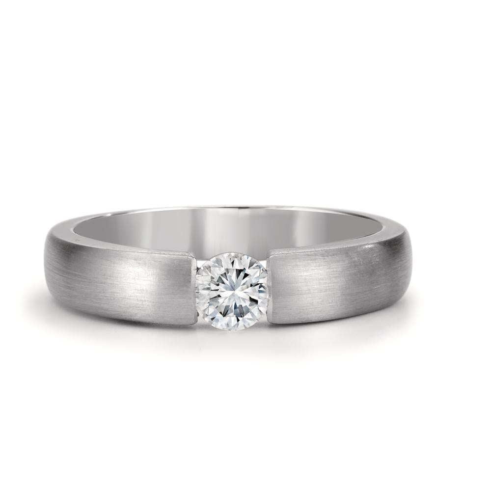 pierścionek zaręczynowy złoto białe 750/18 K Diament biały, 0.30 ct, w-si