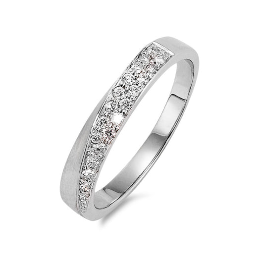 pierścionek złoto białe 750/18 K Diament 0.22 ct, 20 kamienie, w-si