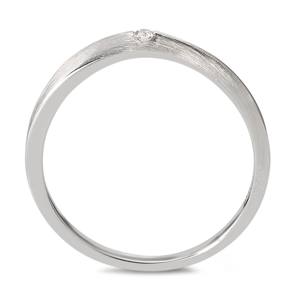 pierścionek zaręczynowy złoto białe 750/18 K Diament 0.03 ct, w-si
