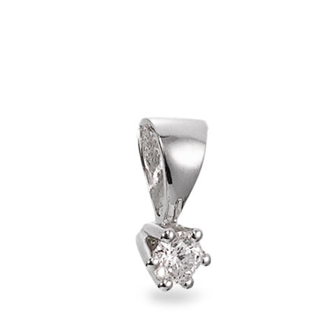 wisiorek złoto białe 750/18 K Diament 0.03 ct, w-si Ø2.5 mm