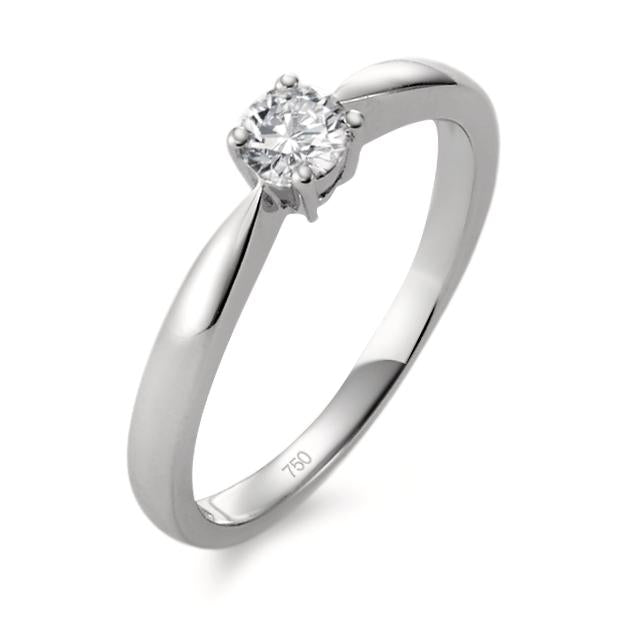 pierścionek zaręczynowy złoto białe 750/18 K Diament 0.25 ct, w-si