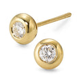 kolczyki wkrętki złoto żółte 750/18 K Diament 0.25 ct, 2 kamienie, w-si Ø5 mm