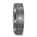 obrączka partnerska pallad 500, złoto czerwone 585/14 K Diament biały, 0.015 ct, w-si