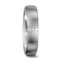 obrączka partnerska złoto białe 750/18 K Diament biały, 0.055 ct, 3 kamienie, tw-vsi