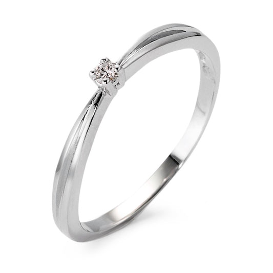 pierścionek zaręczynowy złoto białe 750/18 K Diament 0.03 ct, vsi