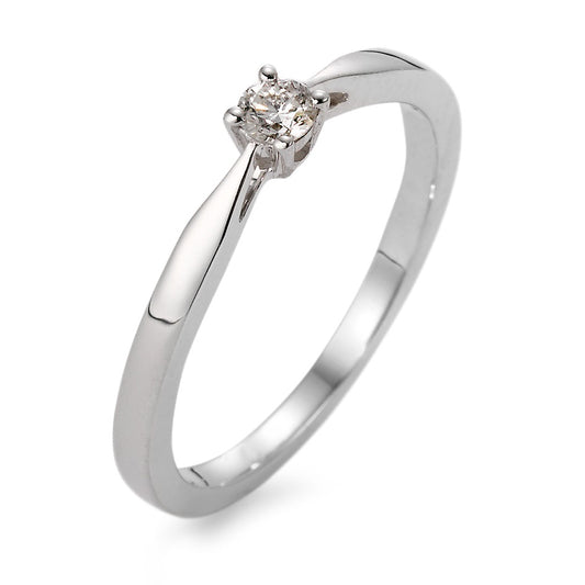 pierścionek zaręczynowy złoto białe 750/18 K Diament biały, 0.10 ct, w-si