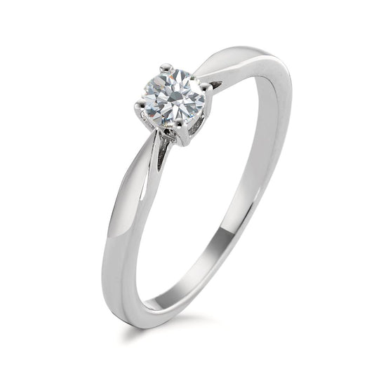 pierścionek zaręczynowy złoto białe 750/18 K Diament biały, 0.25 ct, w-si