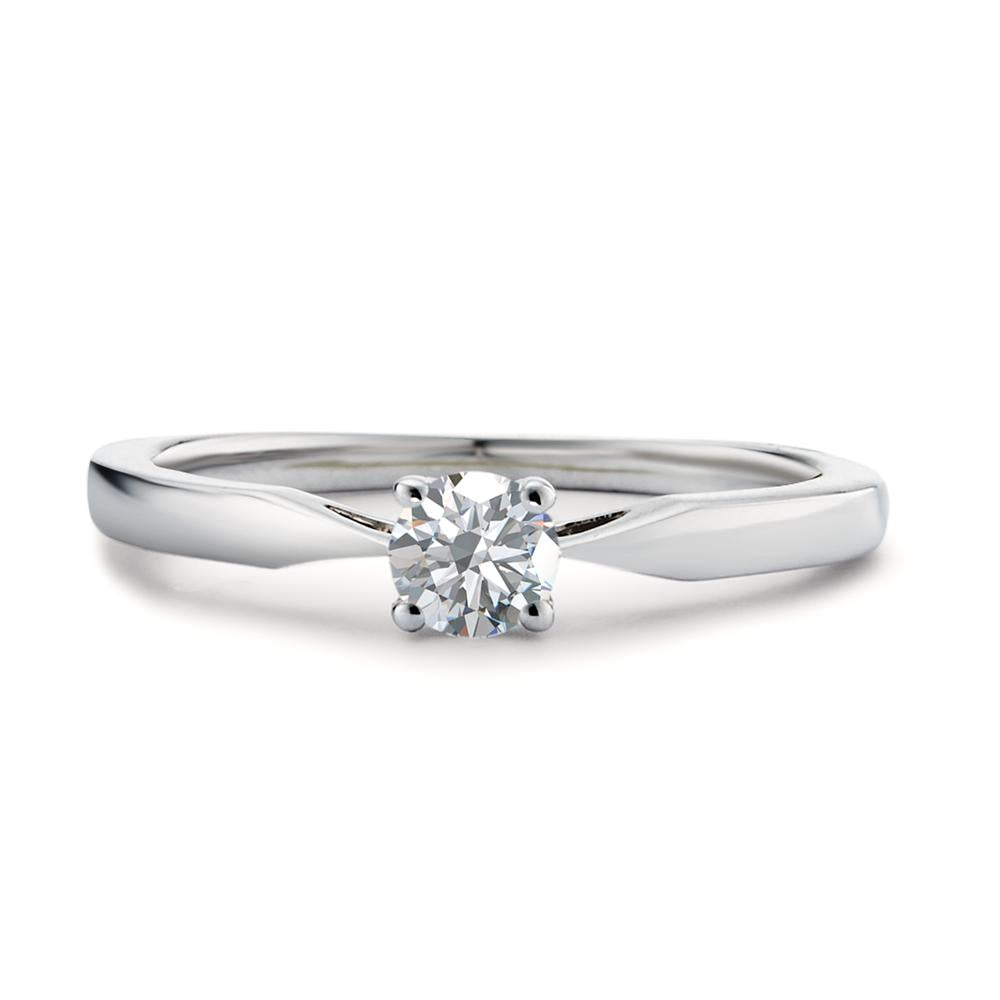 pierścionek zaręczynowy złoto białe 750/18 K Diament biały, 0.25 ct, w-si