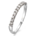 pierścionek pamięci złoto białe 750/18 K Diament biały, 0.25 ct, 11 kamienie, w-si