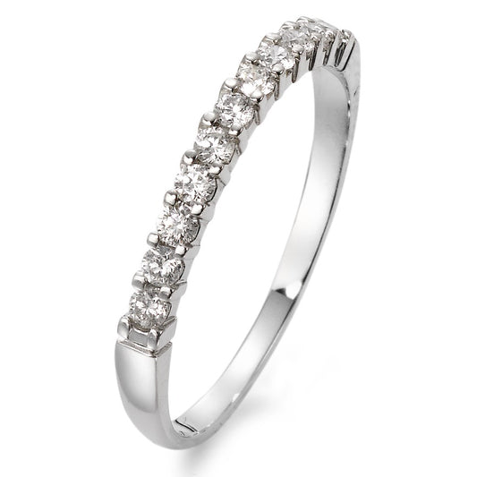 pierścionek pamięci złoto białe 750/18 K Diament biały, 0.25 ct, 11 kamienie, w-si