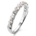 pierścionek pamięci złoto białe 750/18 K Diament biały, 0.40 ct, 11 kamienie, w-si