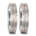 obrączka partnerska złoto białe 750/18 K, złoto czerwone 750/18 K