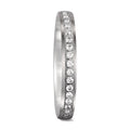 obrączka partnerska złoto białe 750/18 K Diament 0.23 ct, 23 kamienie, tw-si