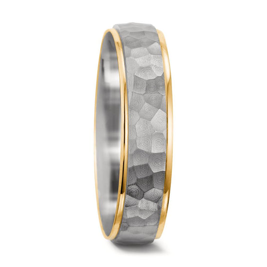 obrączka partnerska złoto białe 750/18 K, złoto żółte 750/18 K