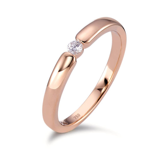 pierścionek zaręczynowy złoto różowe 750/18 K Diament biały, 0.06 ct, [Brillant], w-si