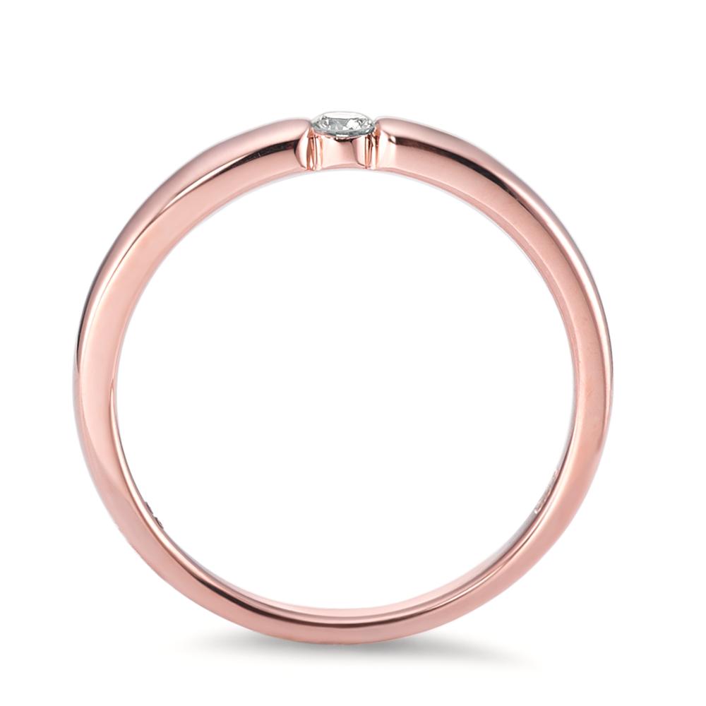 pierścionek zaręczynowy złoto różowe 750/18 K Diament biały, 0.06 ct, [Brillant], w-si