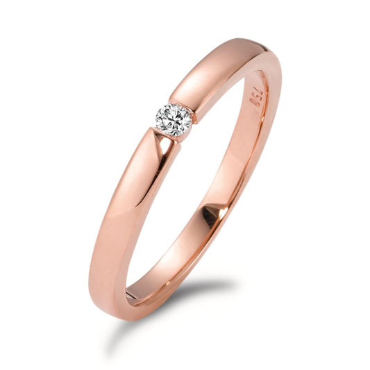 pierścionek zaręczynowy złoto różowe 750/18 K Diament biały, 0.05 ct, [Brillant], w-si