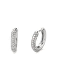 kolczyki koła zatrzaskowe złoto białe 750/18 K Diament biały, 0.25 ct, 74 kamienie, [Brillant], tw-vsi