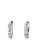 kolczyki koła zatrzaskowe złoto białe 750/18 K Diament biały, 0.25 ct, 74 kamienie, [Brillant], tw-vsi