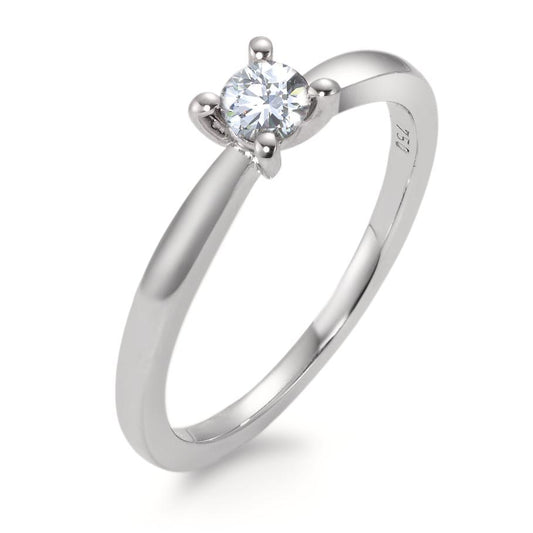 pierścionek zaręczynowy złoto białe 750/18 K Diament biały, 0.25 ct, [Brillant], w-si