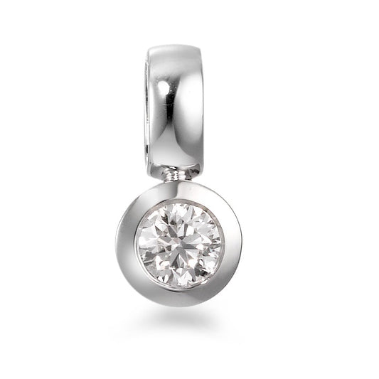 wisiorek złoto białe 750/18 K Diament biały, 0.25 ct, [Brillant], w-si Ø6 mm