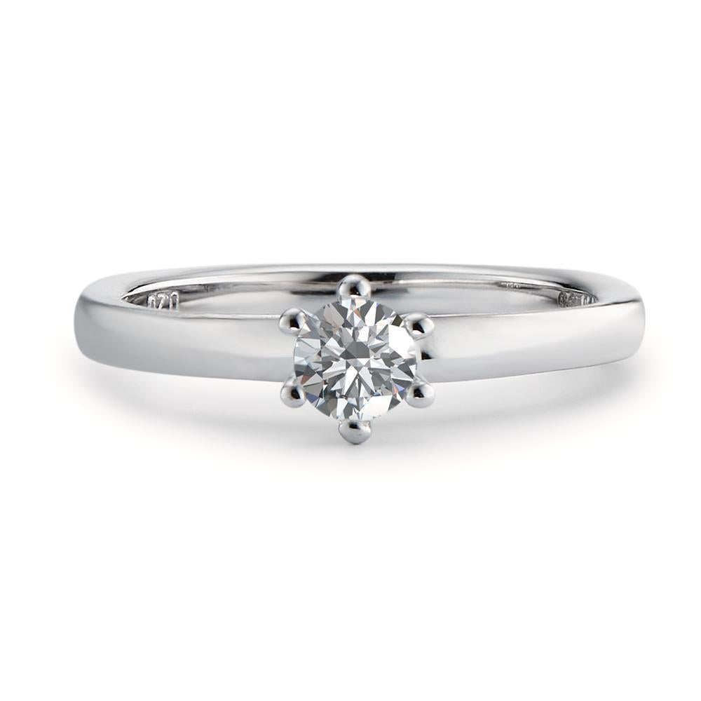 pierścionek zaręczynowy złoto białe 750/18 K Diament biały, 0.20 ct, [Brillant], w-si
