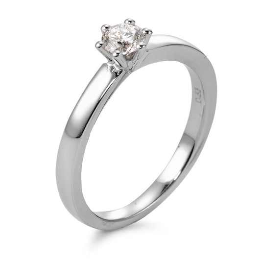 pierścionek zaręczynowy złoto białe 750/18 K Diament biały, 0.25 ct, [Brillant], w-si