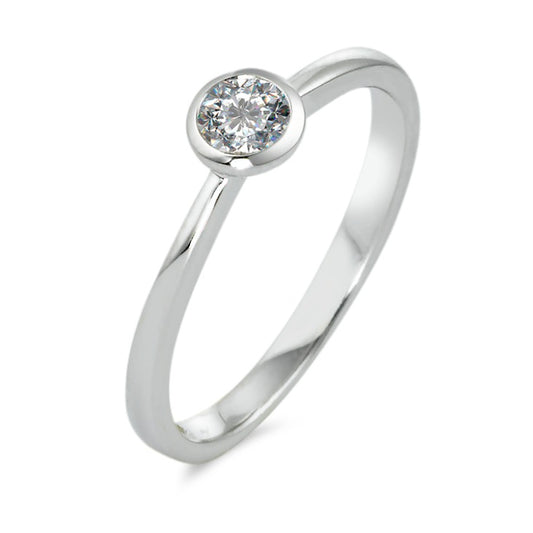 pierścionek zaręczynowy złoto białe 750/18 K Diament biały, 0.20 ct, [Brillant], w-si