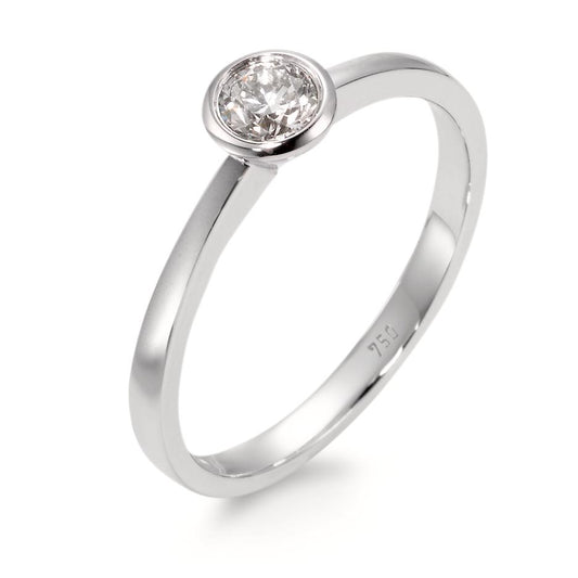 pierścionek zaręczynowy złoto białe 750/18 K Diament biały, 0.25 ct, [Brillant], w-si