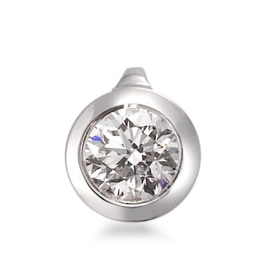wisiorek złoto białe 750/18 K Diament biały, 0.33 ct, [Brillant], w-si Ø6 mm