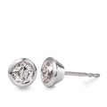 kolczyki wkrętki złoto białe 750/18 K Diament biały, 0.50 ct, 2 kamienie, [Brillant], w-si Ø5.5 mm