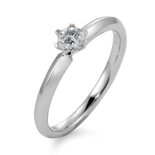 pierścionek zaręczynowy złoto białe 750/18 K Diament biały, 0.25 ct, [Brillant], w-si