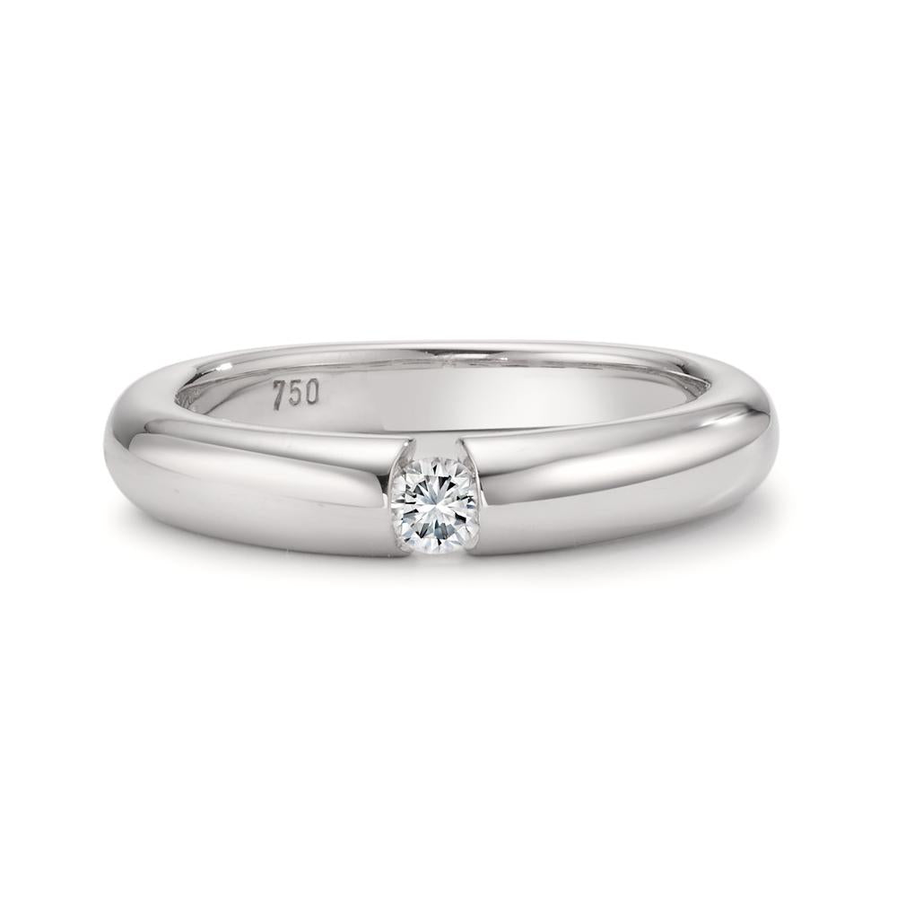 pierścionek zaręczynowy złoto białe 750/18 K Diament biały, 0.10 ct, [Brillant], w-si