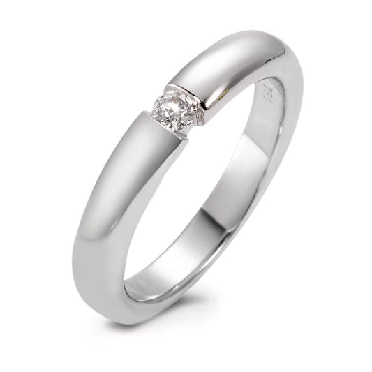 pierścionek zaręczynowy złoto białe 750/18 K Diament biały, 0.10 ct, [Brillant], w-si