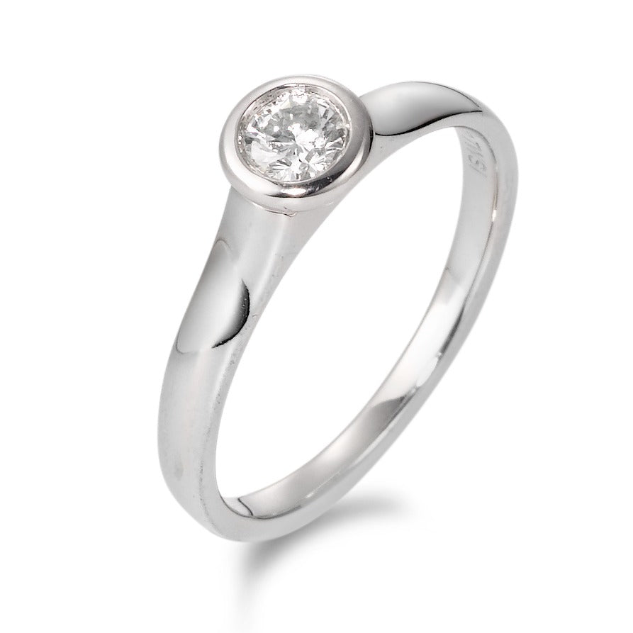 pierścionek zaręczynowy złoto białe 750/18 K Diament 0.20 ct, tw-si