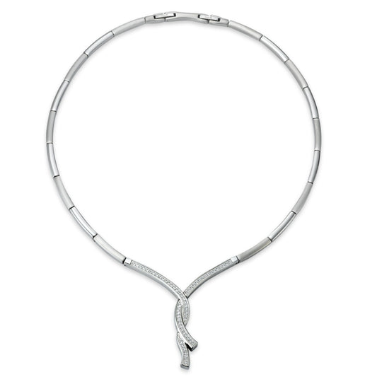 Naszyjnik stal nierdzewna Cyrkonia 42-45 cm