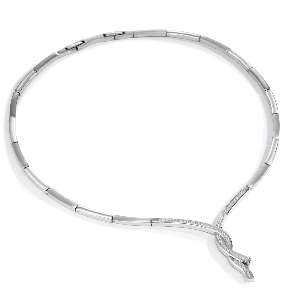 Naszyjnik stal nierdzewna Cyrkonia 42-45 cm