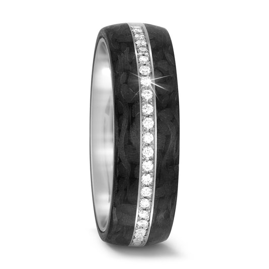 obrączka partnerska pallad 950, węgiel Diament 0.14 ct, 28 kamienie, w-si