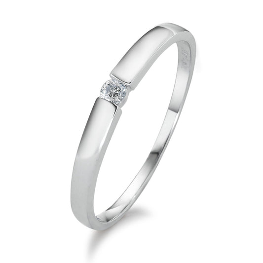 pierścionek zaręczynowy złoto białe 750/18 K Diament 0.05 ct, w-si